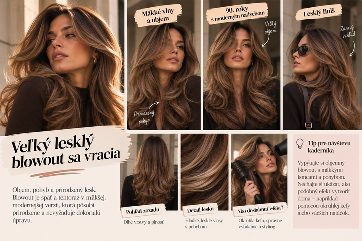 Vlasové trendy - blowout v zime 2026